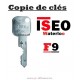 ISEO F9 sleutel op code -