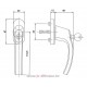 Poignée de fenêtre a clés Eco