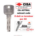 Clé Cisa Astral S