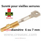 Surete vieille serrure 7mm