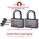 Cadenas Mul-T-Lock n°10  duo à même clé