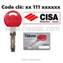 Clé Cisa TeknoPro code xx111xxxxx