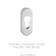 Rosace 9 mm pour porte pvc et alu