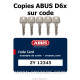 Deurcilinder ABUS D6x Twin 30x30