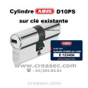 Cylindre ABUS D10 ps sur clé existante
