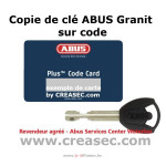 Copie cl&eacute; Abus Granit Plus