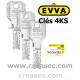 double de clés EVVA 4KS